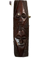 Teak Wood Hand Carved In South Africa Crafted In The 1960’s. 5”x20” picture