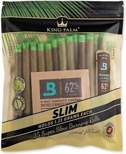 King Palm | Slim Size | Natural | Organic Pre Rolled Palm Leafs | 25 Rolls picture