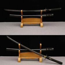 handmade Black T1095 Steel Japanese Samurai Sword katana Full Tang Sharp Blade picture