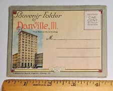 Vintage Postcard Souvenir Folder Danville, Illinois 16 DIFFERENT AREA VIEWS L@@K picture