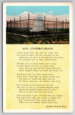 Vintage Postcard C1910 Custer's Grave Poem By Audrey Souder Buck picture