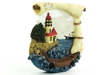 Vintage Resin Boat Wall Hanging Lighthouse With Sounds 9 3/4