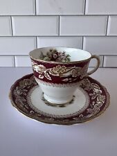 Tuscan Cup & Saucer Bone China Briar Rose England Vintage Antique EXCELLENT picture