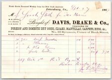 Davis, Drake & Co. Dry Goods Mantillas Cloaks Carpets 1869 Billhead - Scarce picture