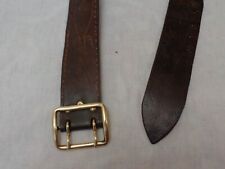 Vtg Real Leather Belt Soviet Army Russian Officer's Buckle Military Uniform USSR picture