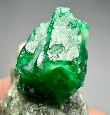 Ultra Rare Top Green Swat Emerald Huge Crystal On Matrix. Swat, PAK 20 GM. picture