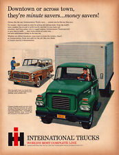 A5 Vintage Print Ad International Truck Box Trucks Green IH Colectable White picture