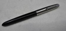 VINTAGE UNRESTORED 1947 Parker 51 Vacumatic Black / Steel Lustraloy Fountain Pen picture