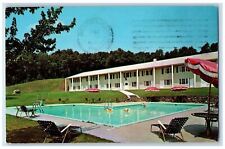 c1930's Yankee Drummer Inn And Motor House Swimming Pool Auburn MA Postcard picture
