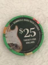$25 Hard Rock Casino Chip From Hollywood Florida Rare HTF Obsolete picture