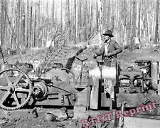Donkey Puncher at Gyppo Logging Operations Photo Tillamook County Oregon 1941 picture