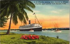 SS Florida, Passing Channel, Ships, Transportation, Vintage Postcard picture