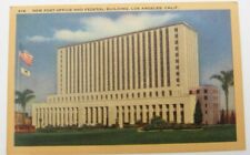 Vintage New Post Office Federal Building LA California Postcard (A54) picture