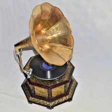 Antique Working Record Player Vintage Replic Gramophone Phonograph Vinyl Wind up picture