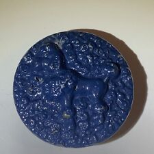 Large Metal Vintage Poodle Coat Button Blue 1-3/4 Inch  picture