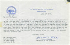 HAROLD L. ICKES - TYPED LETTER SIGNED 04/19/1943 picture