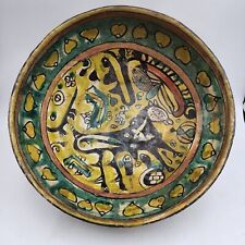 A VERY FINE AND IMPORTANT NISHAPUR PAINTED CERAMIC GLAZED BOWL. YELLOW PAINTED picture