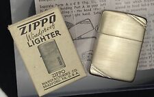Vintage 1938-42 zippo 4BLL Hinge Original. 14Hole Insert Pat.2032695 W/Box & Pap picture