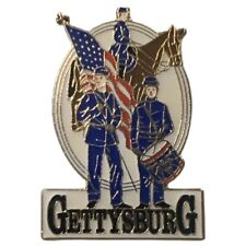 Vintage Gettysburg Soldiers Drummer Horse Travel Souvenir Pin picture