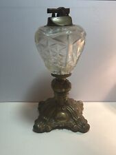 Vintage 30s Hollywood Regency ABC Brilliant Cut Glass & Kron Brass Table Lighter picture