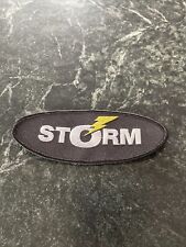 Storm Tackle Fishing Fish Vtg 80s Iron On Patch Rare 4.5” Logo Bass Lures Rapala picture
