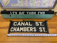 NY NYC SUBWAY BMT ROLL SIGN CHAMBERS CANAL STREET CHINATOWN FINANCIAL DISTRICT picture