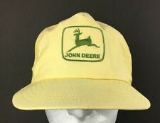 Vintage John Deere Light Yellow Hat Deer Strapback picture