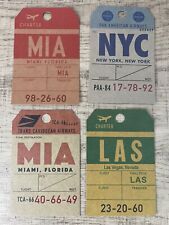 Vintage 1970s Pan Am Charter Trans Caribbean Airlines Baggage Claim Tags NOS picture
