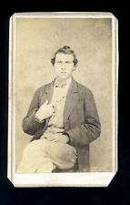 1860s CDV  3¢ Green Tax Stamp - Albion, Indiana - Snyder & Moriart Photographer picture