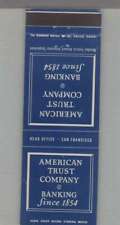 Matchbook Cover - California - American Trust Co Banking Since 1854 San Francisc picture