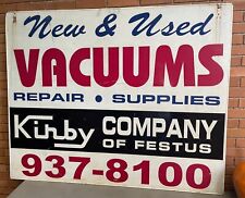 Large Vintage Double Sided Metal Advertising Vacuums Kirby of St. Louis picture