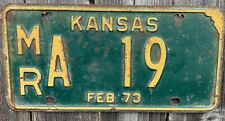 RARE LOW NUMBER 1973 KANSAS LICENSE PLATE #19 picture