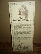 Vintage St Ignatius Mission, Montana-An Indian Prayer Souvenir Postcard UNPOSTED picture