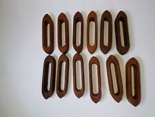 Vintage Teak Wood Napkin Rings 1960s-70s, Danish- Set Of 12 picture