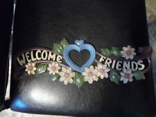 Vintage Home Interiors  Metal Welcome Friends Wall Sign Plaque picture