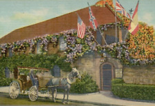 Vintage Linen Postcard Oldest House St. Francis Street St. Augustine Florida FL picture