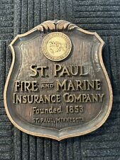 SAINT PAUL FIRE & MARINE INSURANCE CO. Vintage Wooden picture