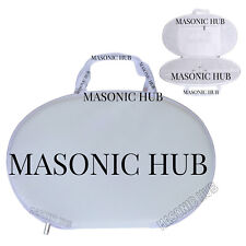 Masonic Regalia White Chain Collar Case With Soft Padded Lining - Faux Leather picture
