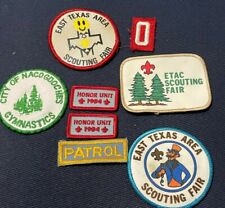 Vintage Boy Scouts Patches 80's east Texas mixed 8 Nacogdoches picture