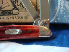 2005 Case XX 6220 SS Peanut Knife Pocket Worn Red Bone 2 Blades NEW in BOX picture