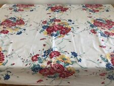 Vintage Tablecloth, Bright, colorful Big floral Design. 48 3/4