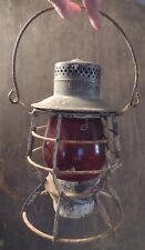 Antique Dressel Manufacturing Corp. -  D&H Red Glass Chimney Railroad Lantern picture