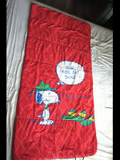vintage Snoopy Woodstock youth Sleeping Bag boy scouts rise & shine 1968 CLEAN picture