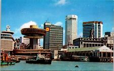 Singapore Water Front Boat Scenic City Harbor Asia Skyline Chrome Postcard picture