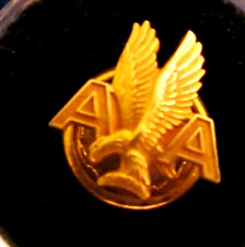 American Airlines, scarce early LEFT FACING Eagle pin,  marked 10k  AA Vintage picture
