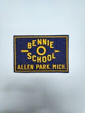 Vintage Bennie School Allen Park Michigan Felt Square picture