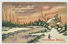 Vintage Christmas Postcard Lovely Poem Village c.1915 P1 BN3 Brooklyn, NY picture