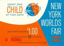 Vintage Original 1964 New York World's Fair Children's Admission Ticket picture
