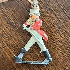 Vintage Johnnie Waker Red Label Scotch Metal Charm 1940's England Advertising picture