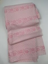 Vtg 60s 70s Pink White Floral Polyester Knit Fabric 3 + Yards 142”x60” Cottage picture